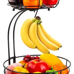 Auledio Iron 2-Tier Countertop Fruit Vegetables Basket